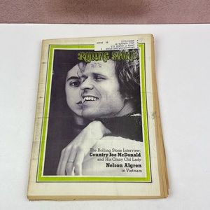 Vintage Rolling Stone Magazine Country Joe McDonald May 27, 1971 Music Art